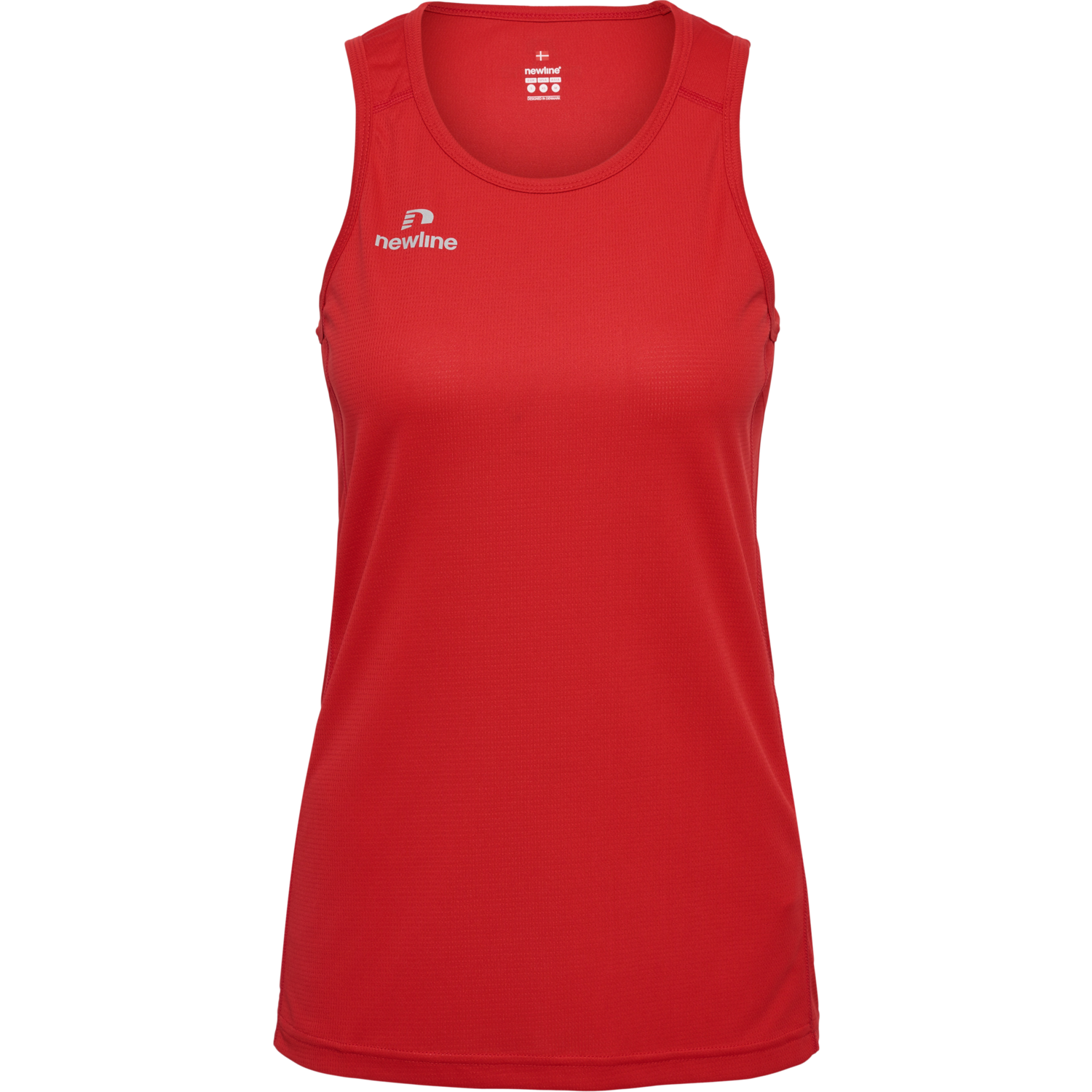 WOMEN'S ATHLETIC RUNNING SINGLET, TANGO RED, packshot