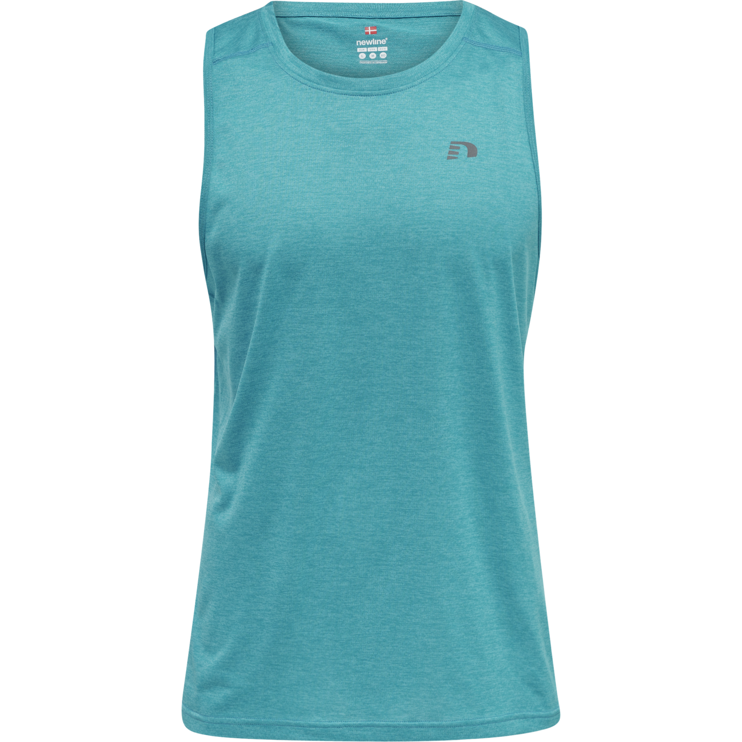 MEN RUNNING SINGLET, CAPRI BREEZE MELANGE, packshot