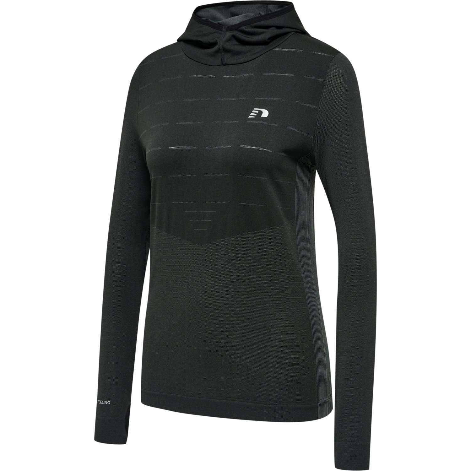 nwlCAMBRIGDE SEAMLESS HOODIE female, BLACK, packshot
